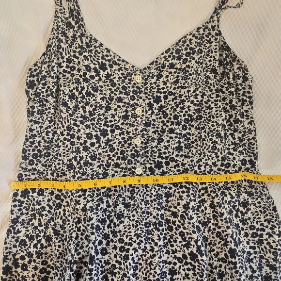 GAP Blue/white Floral Spaghetti Strap Sundress Size L - Picture 6 of 7
